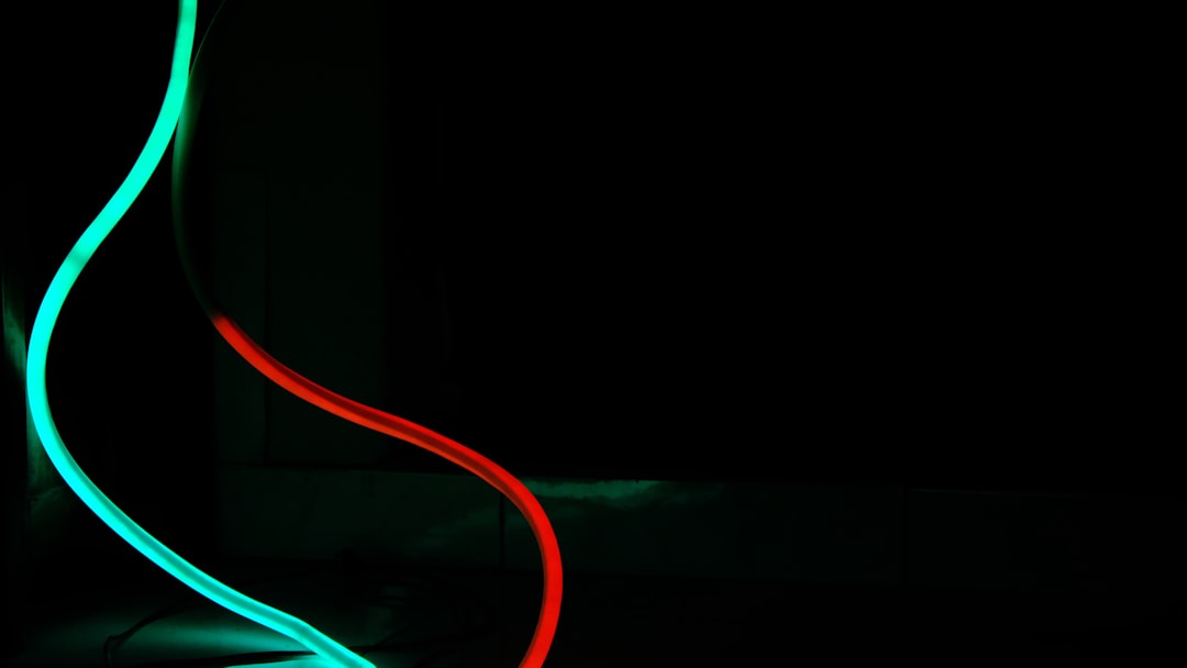 red and green light digital wallpaper